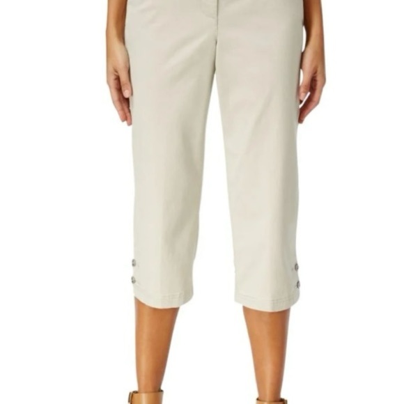Karen Scott Cream Tailored Capris - Picture 1 of 7